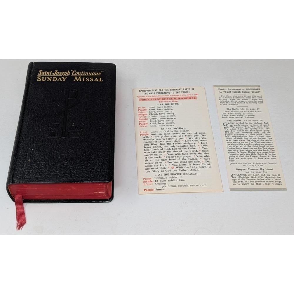 Vintage St Joseph Continuous Sunday Missal 1964 1960s 60s Catholic Confraternity